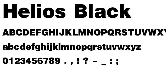 Helios Black font